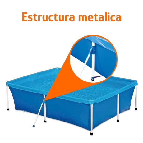 Piscina 3000L Estructura Metálica Resistente Fácil de Armar Azul