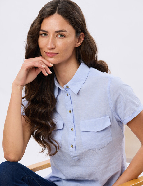 CAMISA DE LINO Lavanda