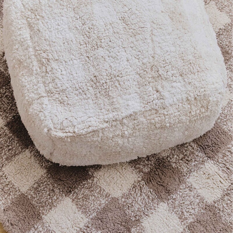 Pouf lavable - Vichy Ivory