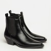 Bota caña baja Jolene en efecto cuero Negro