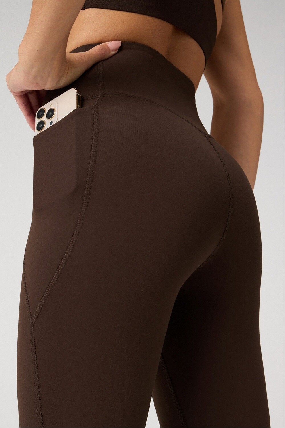 Pantalón Oasis High-Waisted Crossover Flare Mujer Cacao