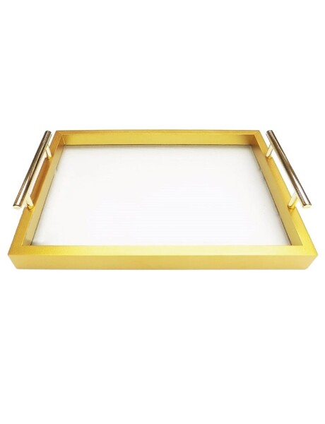 BANDEJA MDF/VIDRIO 34x24x6CM DORADO BANDEJA MDF/VIDRIO 34x24x6CM DORADO