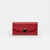 Billetera The Circle en cuero graneado Rojo