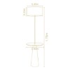 VELADOR DE PIE CON MESADA MAD E27 PANTALLA BEIGE VELADOR DE PIE CON MESADA MAD E27 PANTALLA BEIGE