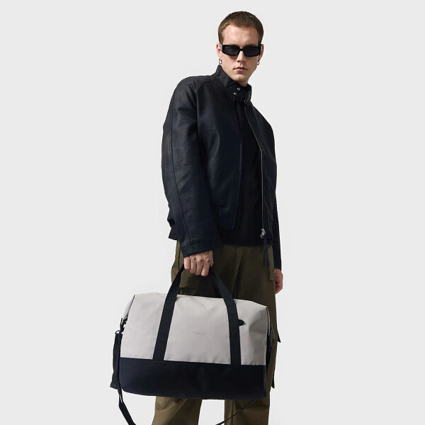 Bolso Deportivo Gastón Luga Dash Duffel Impermeable C/correa Color Gris