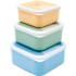 Set x3 tupper animales BUBA osito celeste