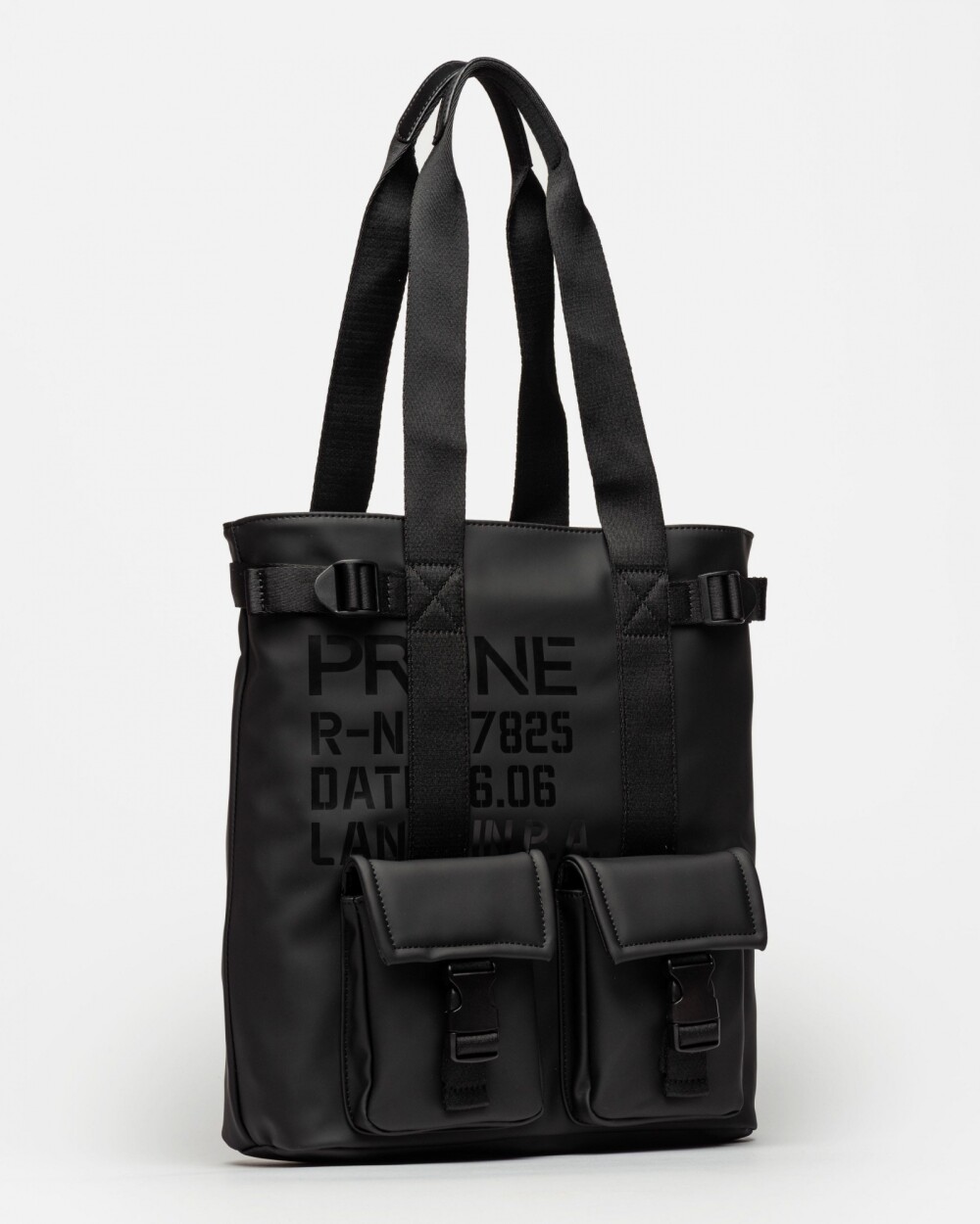 Bolso Daily en efecto cuero rubber Negro
