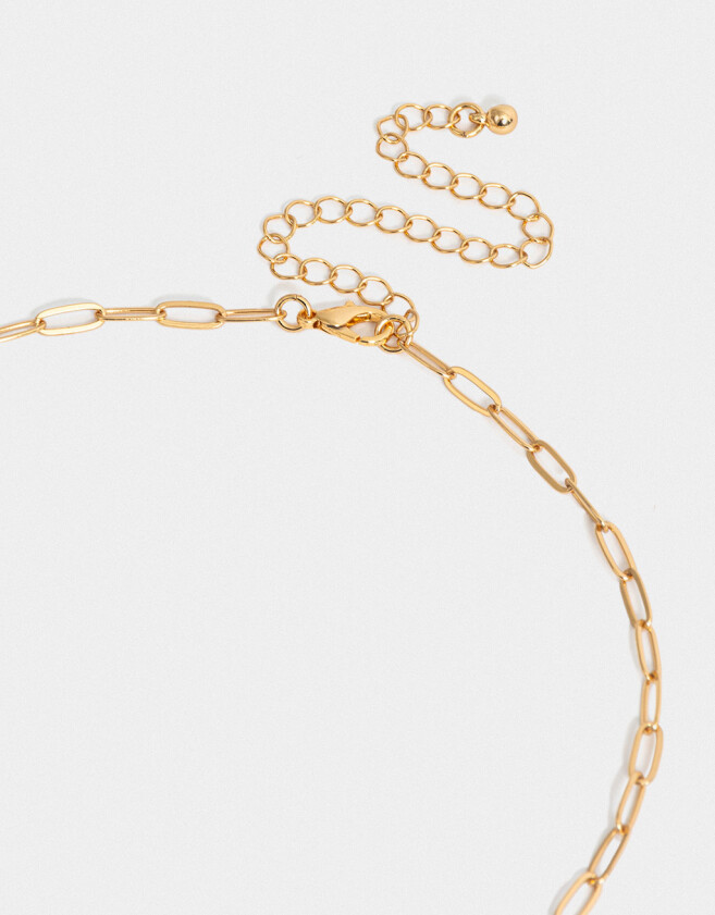 Collares Cortos Bañada en Oro Collar Corto Multidijes Bañado En Oro - Dorado