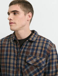 300569 SOBRECAMISA HARRY Tostado/azul