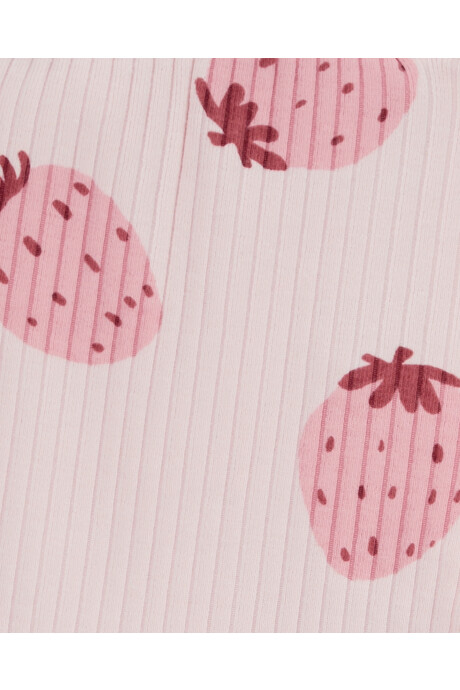 Pantalón de algodón acanalado, diseño frutillas Sin color
