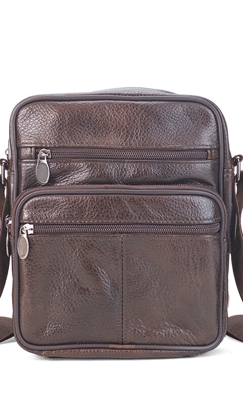 MORRAL CUERO TACUME CHOCOLATE