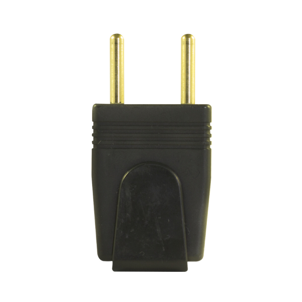 Ficha 2 polos s/tierra 10A, negro - Molveno - ELE05187 