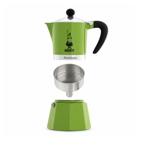 Cafetera Moka Rainbow Verde 270ml 6 Tazas Bialetti Cafetera Moka Rainbow Verde 270ml 6 Tazas Bialetti
