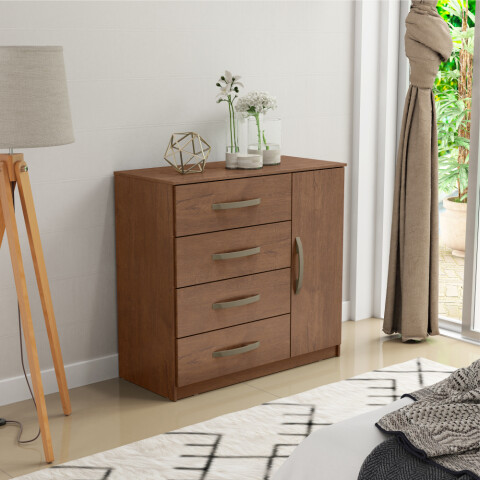 Combo Armario 4 Puertas y Cómoda - MDP - Dakar Combo Armario 4 Puertas y Cómoda - MDP - Dakar