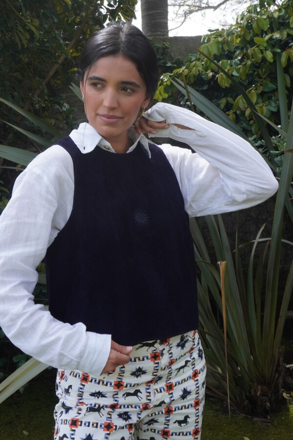 Sun Suede Vest Gamuza Azul