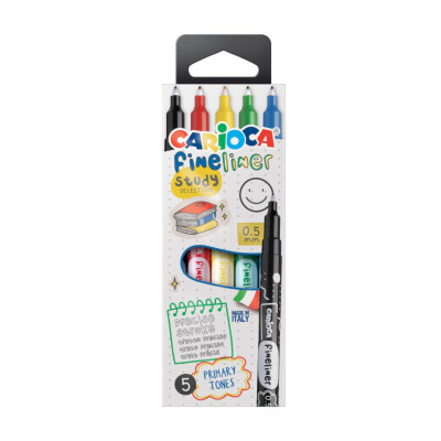 Marcadores Carioca Fineliner Study x5 Marcadores Carioca Fineliner Study x5