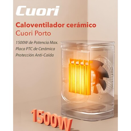 Caloventilador Cerámico Cuori Porto 1500W Negro