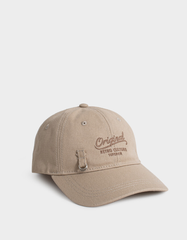 Caps Gorra Denim Bordada - Blanco Crudo