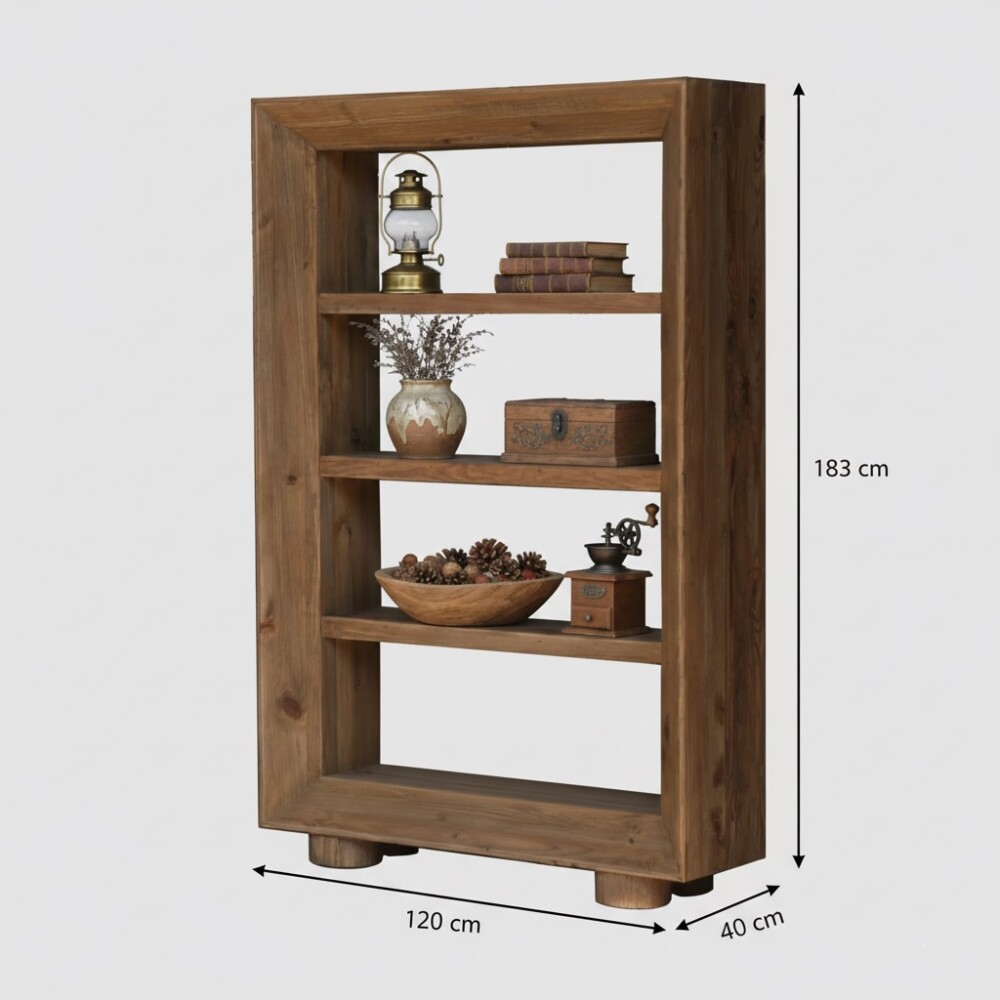 BIBLIOTECA ESTANTERÍA MULTIUSO MADERA MACIZA - LÍNEA RÚSTICA BIBLIOTECA ESTANTERÍA MULTIUSO MADERA MACIZA - LÍNEA RÚSTICA