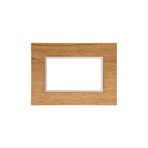 Plaqueta p/3 módulos madera de haya - Duomo Flat C56574