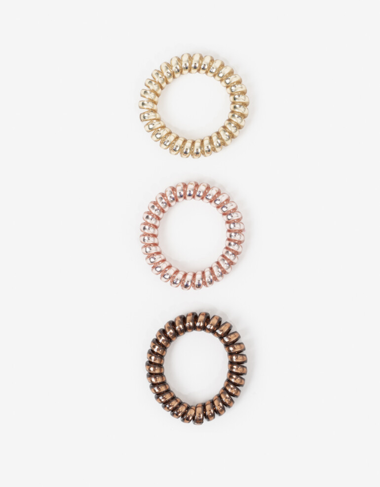 Gomitas Elásticas Sets Cable Set De Gomitas Cable Metalizadas - Combinacion Tricolor