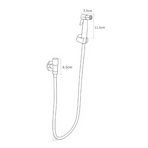 GRIFERIA DUCHA HIGIENICA NEGRO MATE FRIO SERIE DOZZA BAÑO NEGRO