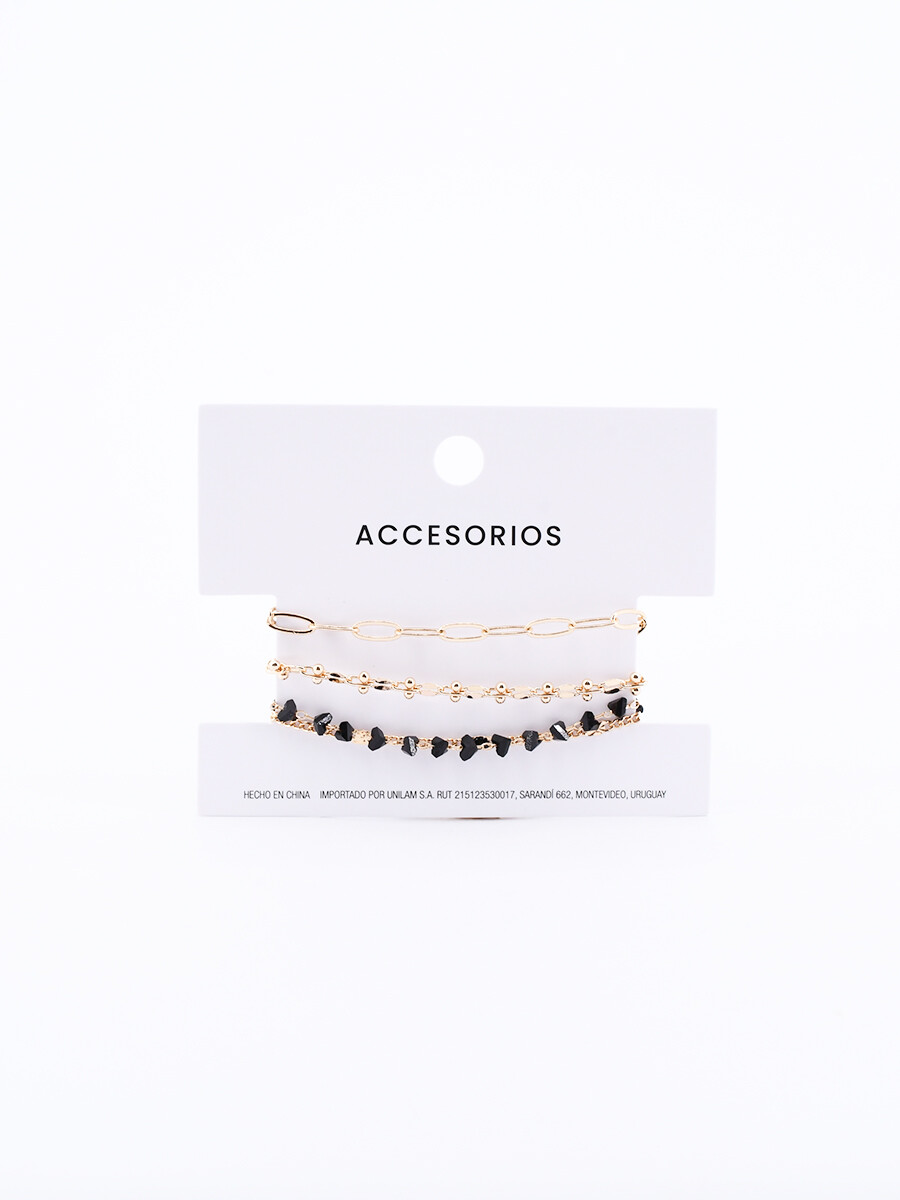 SET BRAZALETE - PLATEADO 