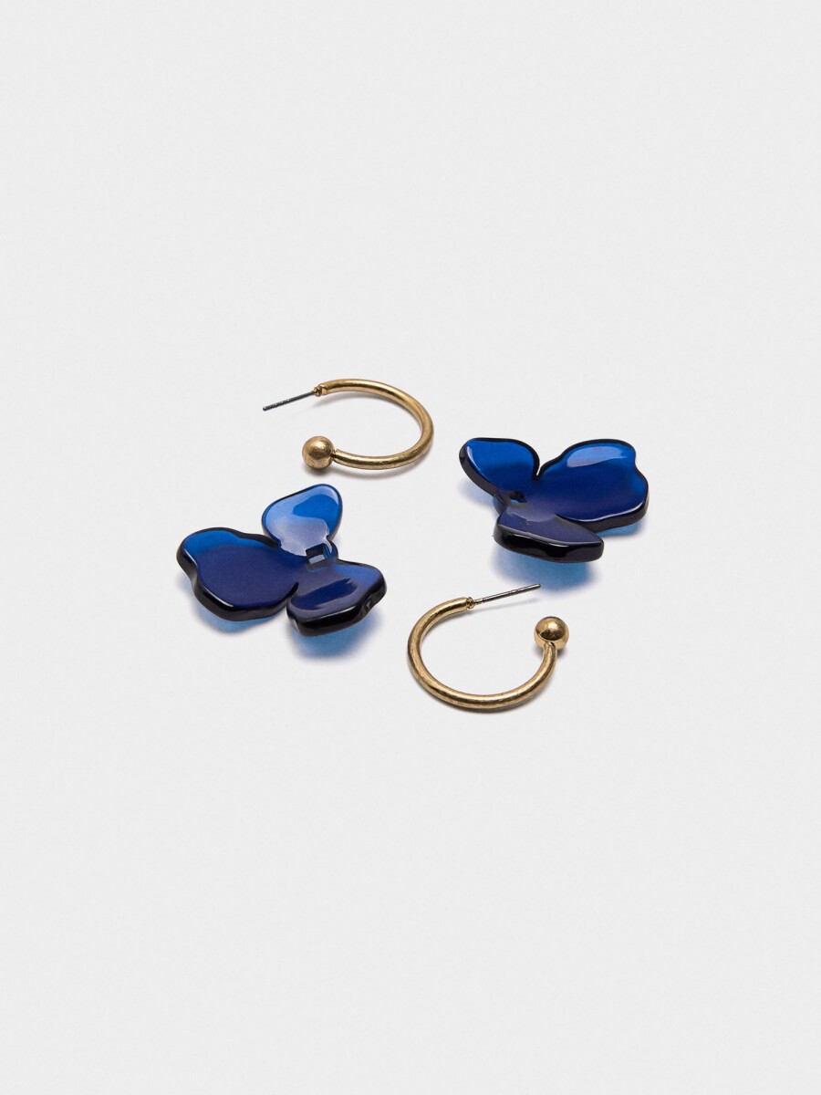 Aros Con Flor multicolor