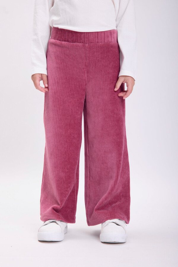 Pantalón pana ancho Bordó