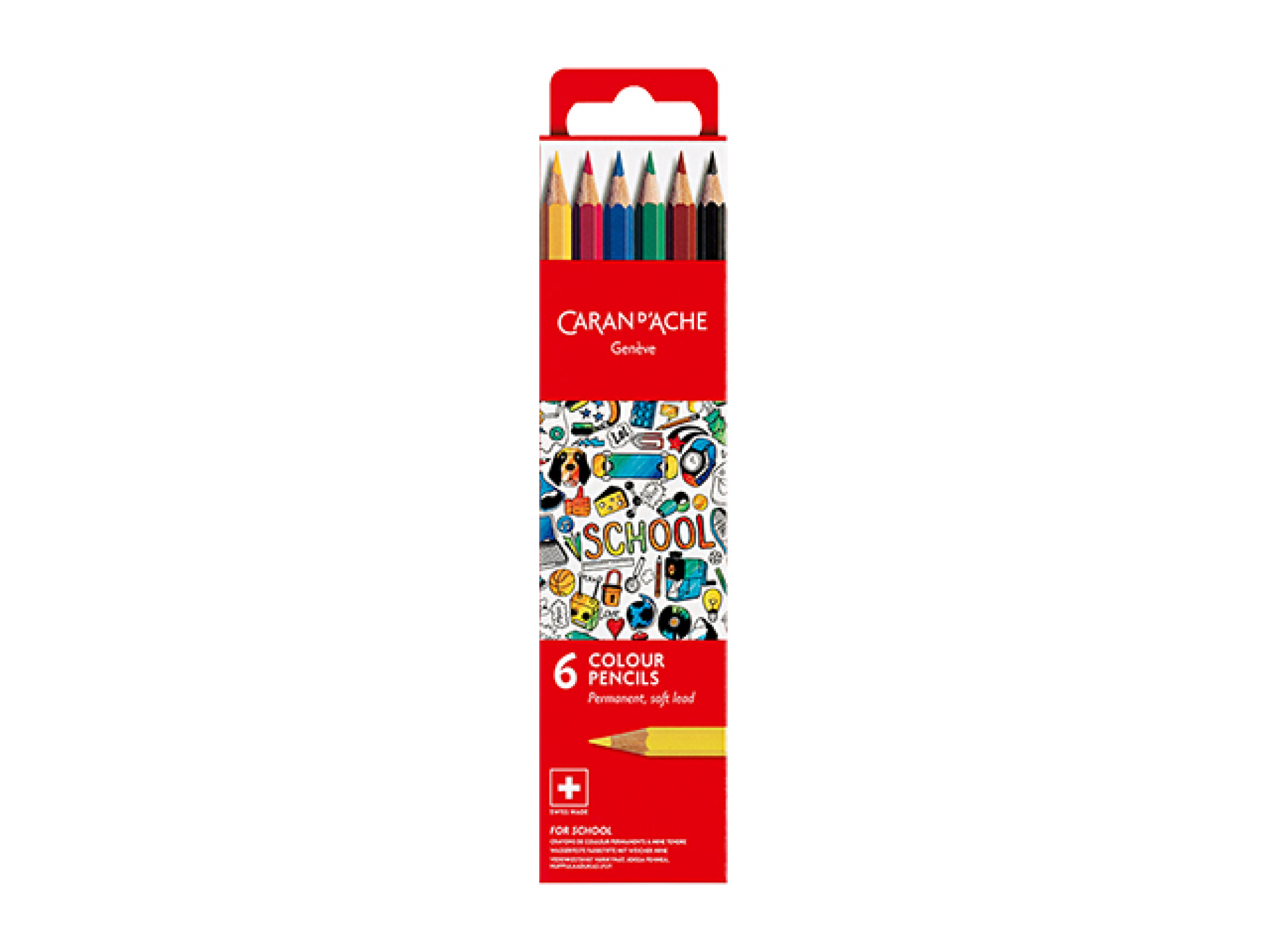 Lápices acuarelables School Line Caran d'Ache - 6 colores — Infantozzi