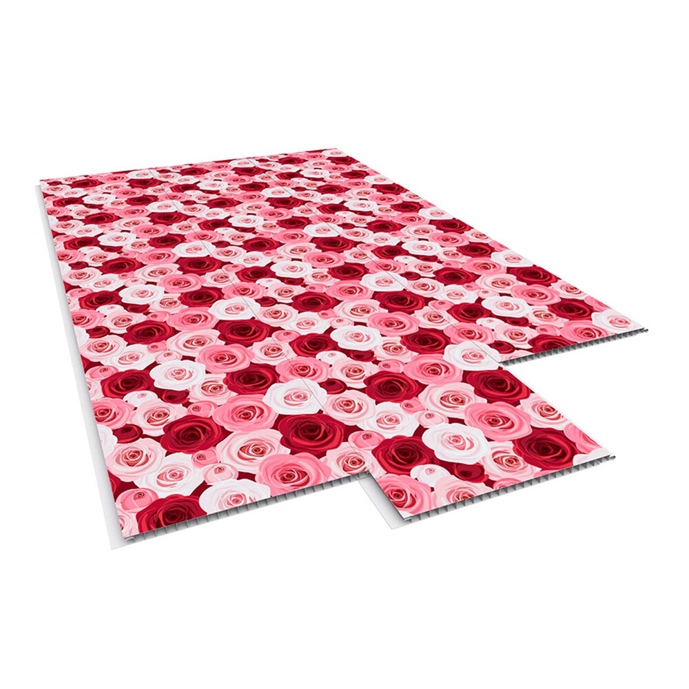 REVESTIMIENTO PVC PARA PARED MODELO FLOR/ROSAS - 0.25X6 MTS / Espesor: 10 MM Revestimiento Pvc Para Pared Modelo Flor/rosas - 0.25x6 Mts / Espesor: 10 Mm
