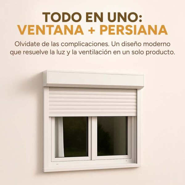 Ventana de PVC Blanco 120 X 100 Con Persiana Corrediza Ventana de PVC Blanco 120 X 100 Con Persiana Corrediza