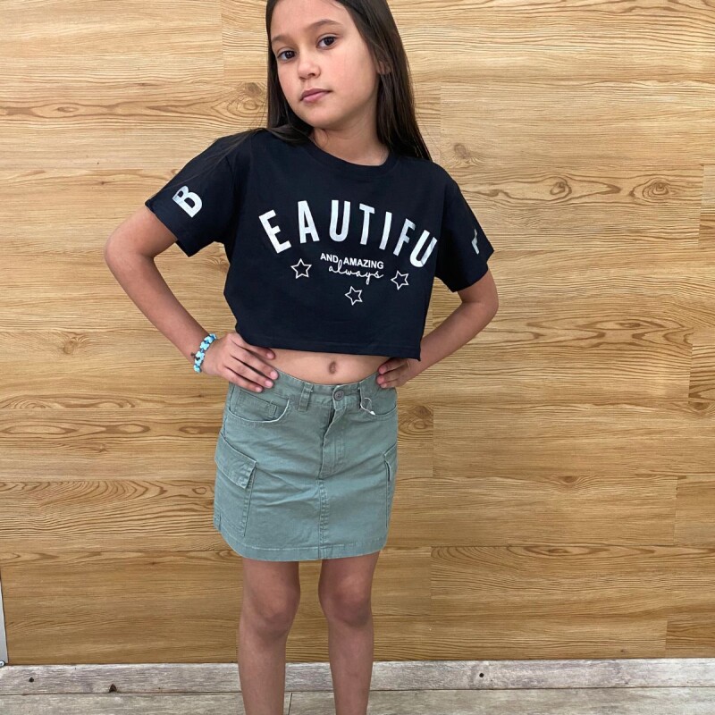 Mini Niña Jean N+ Militar