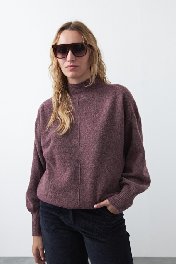 POLERA ISLAND Bordó Merlot