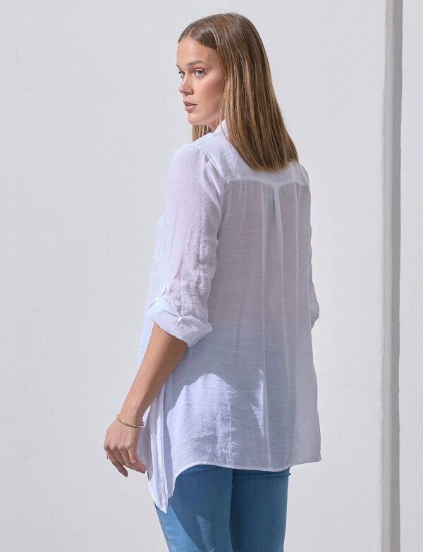 Camisa Larga BLANCO
