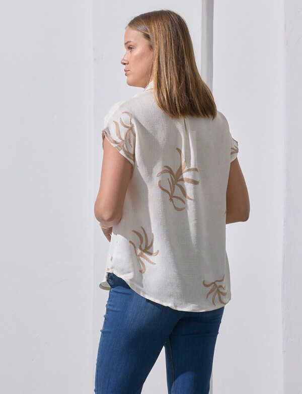 Camisa Bordada BEIGE