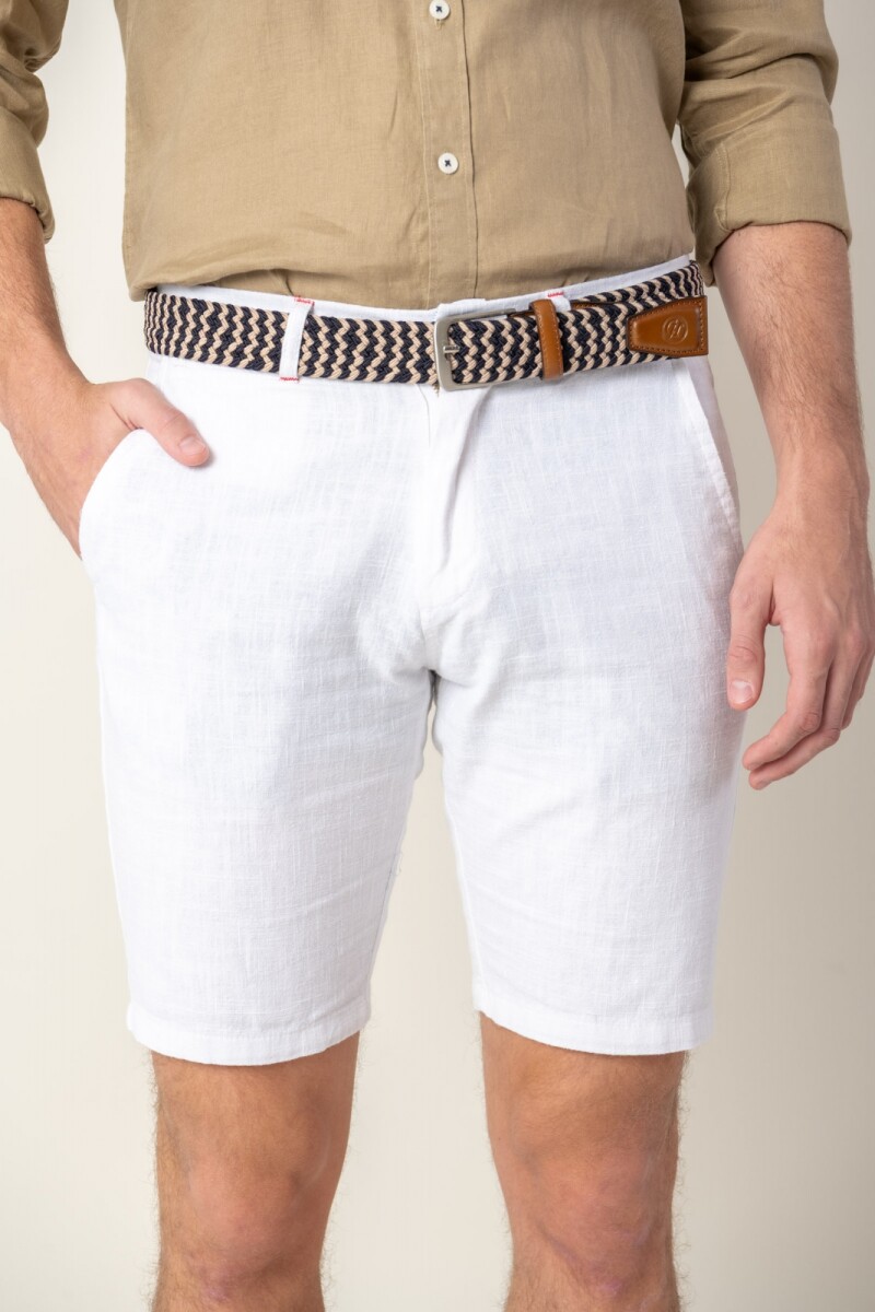 Bermuda de lino - Off White 