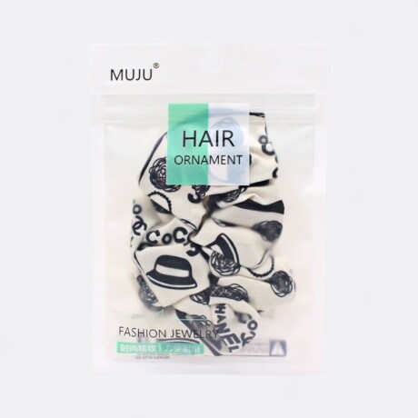 Colita Para Cabello Blanca Y Negra Sombreros