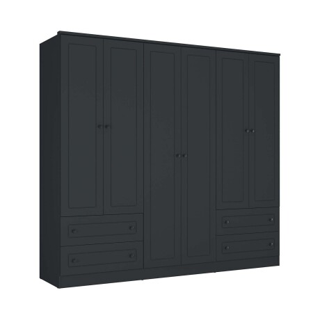 PLACARD 6 PUERTAS MDF GRIS AMERICANO PLUS