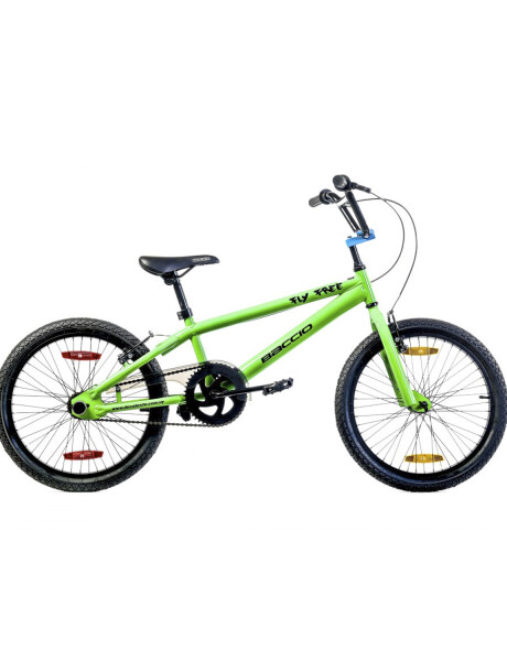 Bicicleta Baccio Fly Free BMX rodado 20 con picadores Verde
