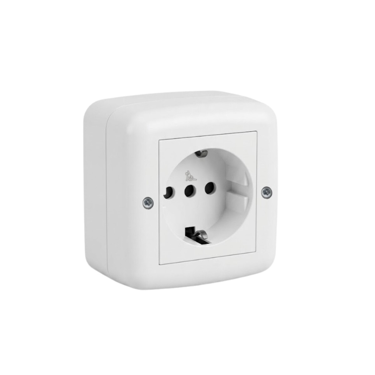 Caja Exterior con Schuko con Seguro Atenea Blanco 