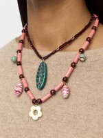 Set De Collares Con Cerámica multicolor