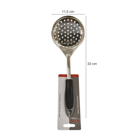 Espumadera Colador Cocina Comet en Acero Inox Mango Plástico Plateado