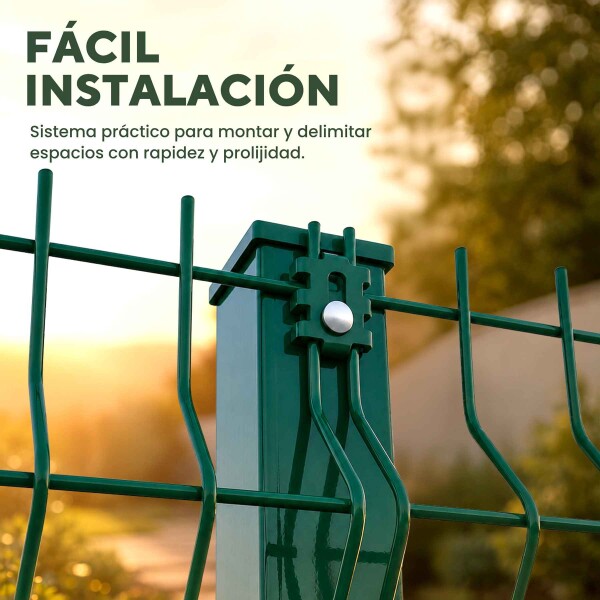 Panel Cerca Metálica PVC 2,50 x 1,83 m Verde