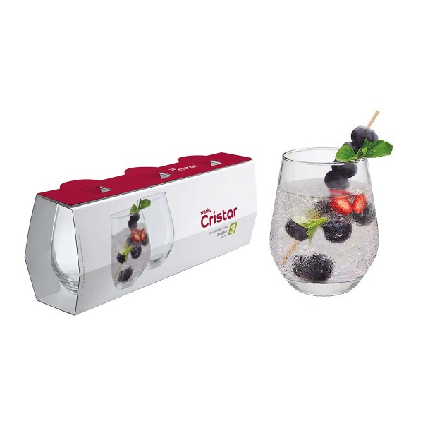 Set vasos Sicilia rock 370 ml x3 CRISTAR Set vasos Sicilia rock 370 ml x3 CRISTAR