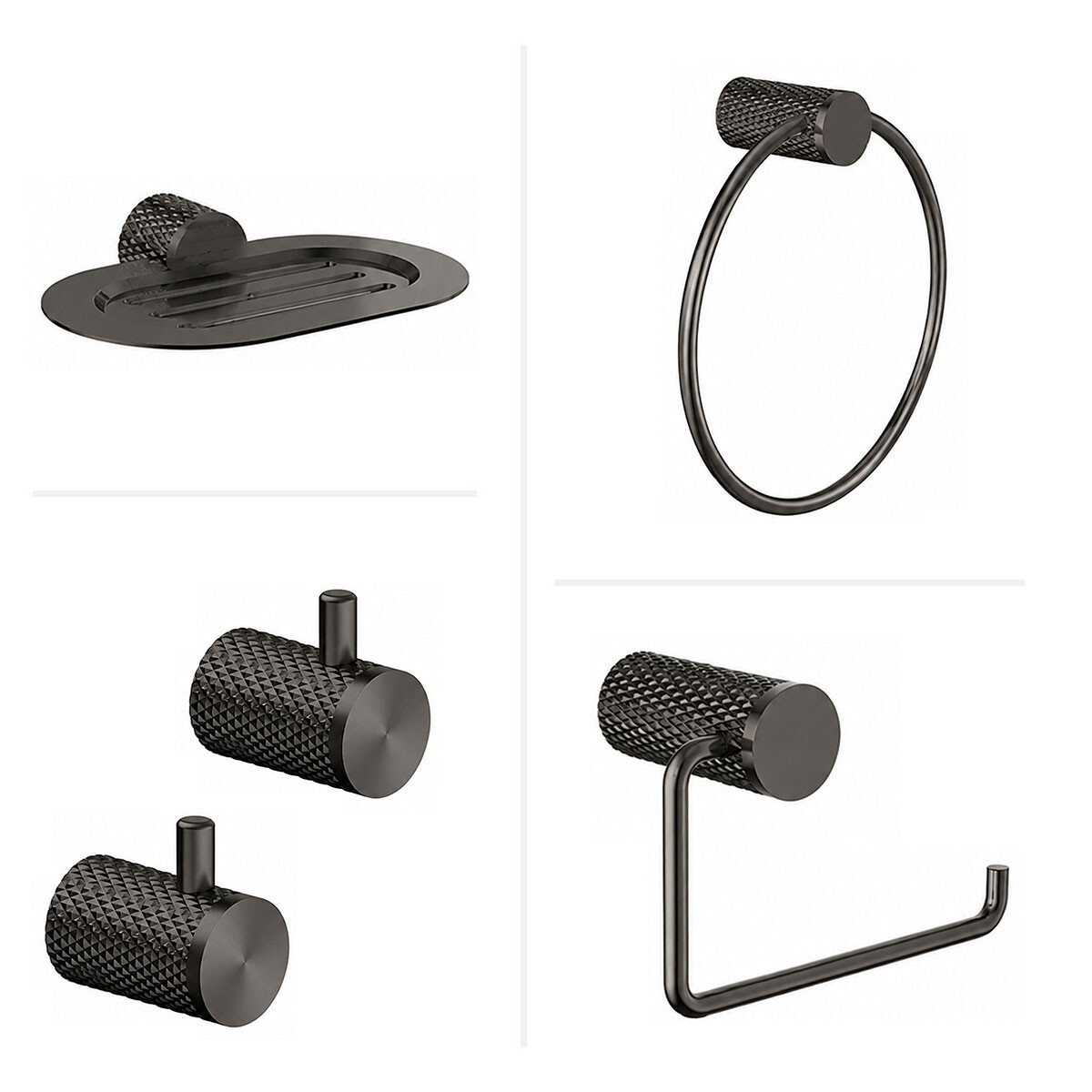 Set De Accesorios Metalk Linea Signature Color Grafito 
