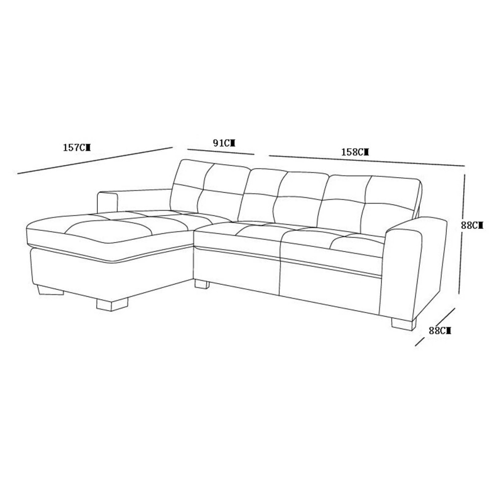 SOFÁ C/CHAISE MÁS DE 4 CUERPOS TELA MARRON DETROIT TAUPE