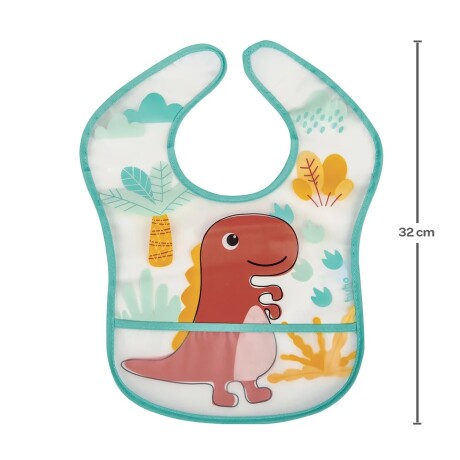 Babero impermeable con bolsillo Dino