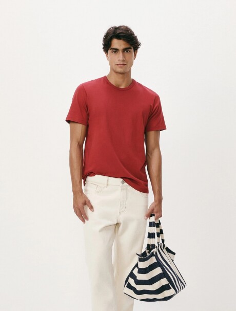 CAMISETA MANGA CORTA SLIM ROJO