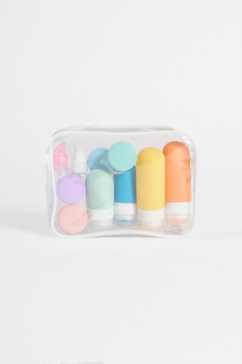 Set de frascos de viaje 9 pcs multicolor